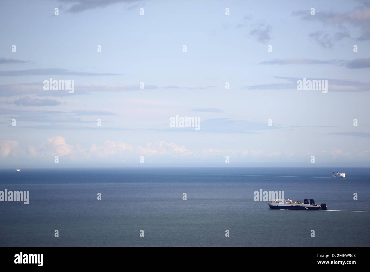 P&o torna in Gran Bretagna attraverso il Mare d'Irlanda in estate. Dublino, Irlanda Foto Stock