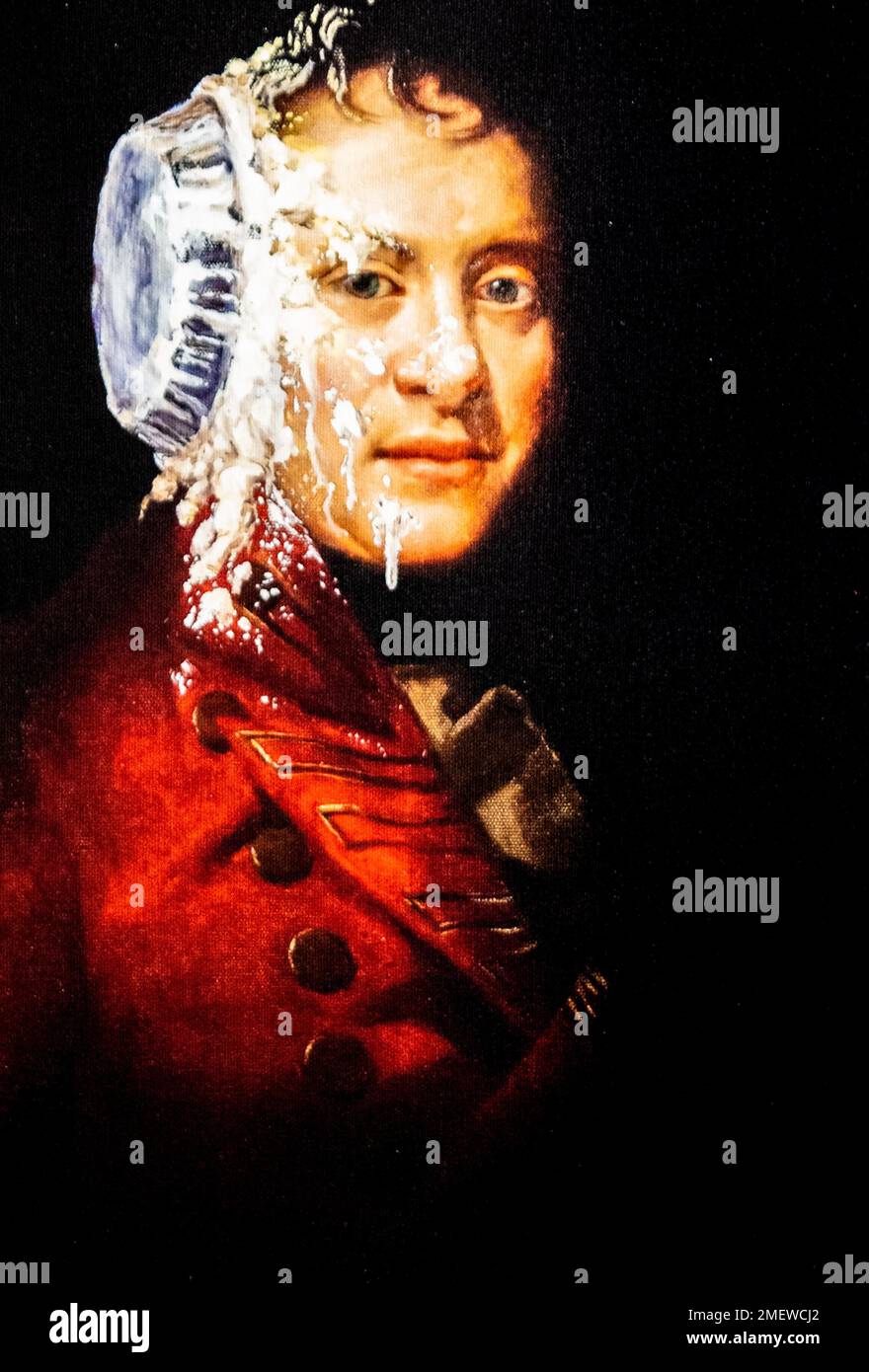 Appena Legal Room, critica del consumo e del modello capitalista, 2006 a Los Angeles, Banksy, mostra sull'artista di strada, Muelheim, Germania Foto Stock