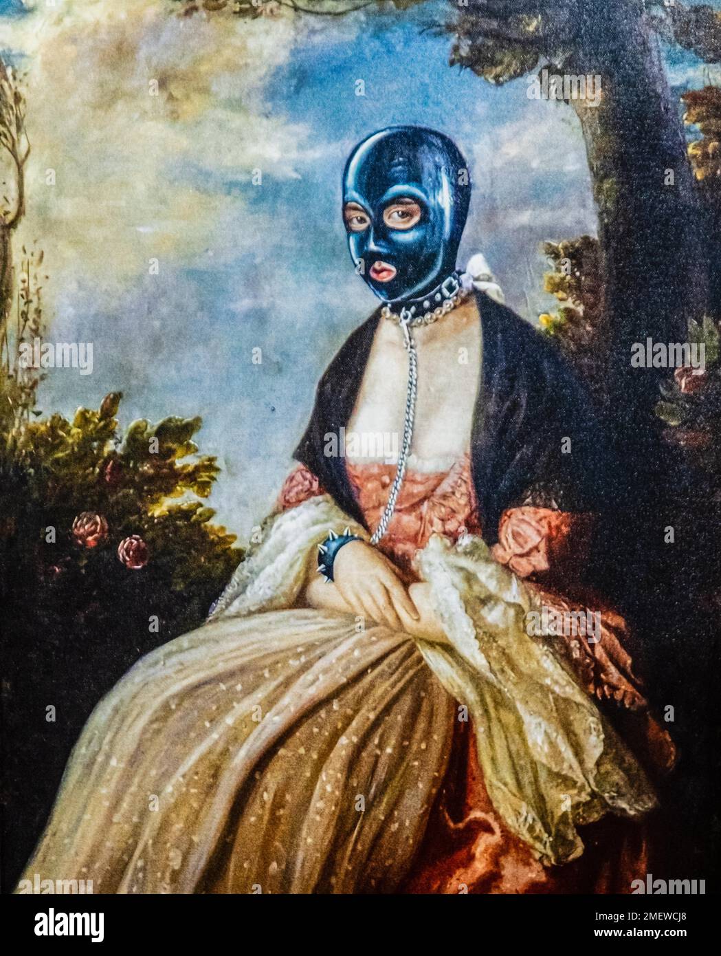 Appena Legal Room, critica del consumo e del modello capitalista, 2006 a Los Angeles, Banksy, mostra sull'artista di strada, Muelheim, Germania Foto Stock