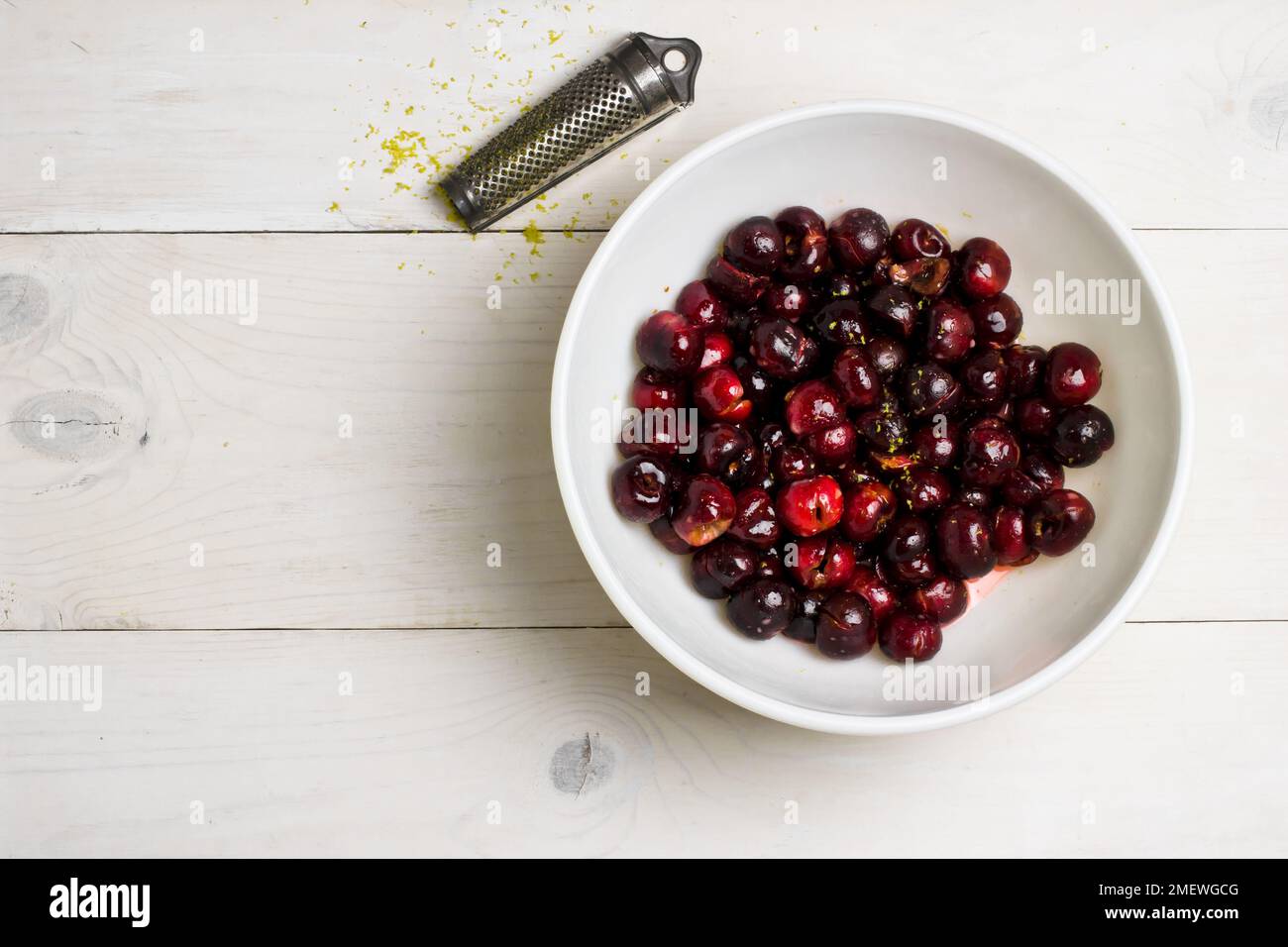 Torta di ciliegie Foto Stock