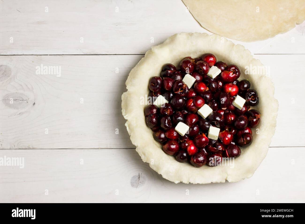 Torta di ciliegie Foto Stock