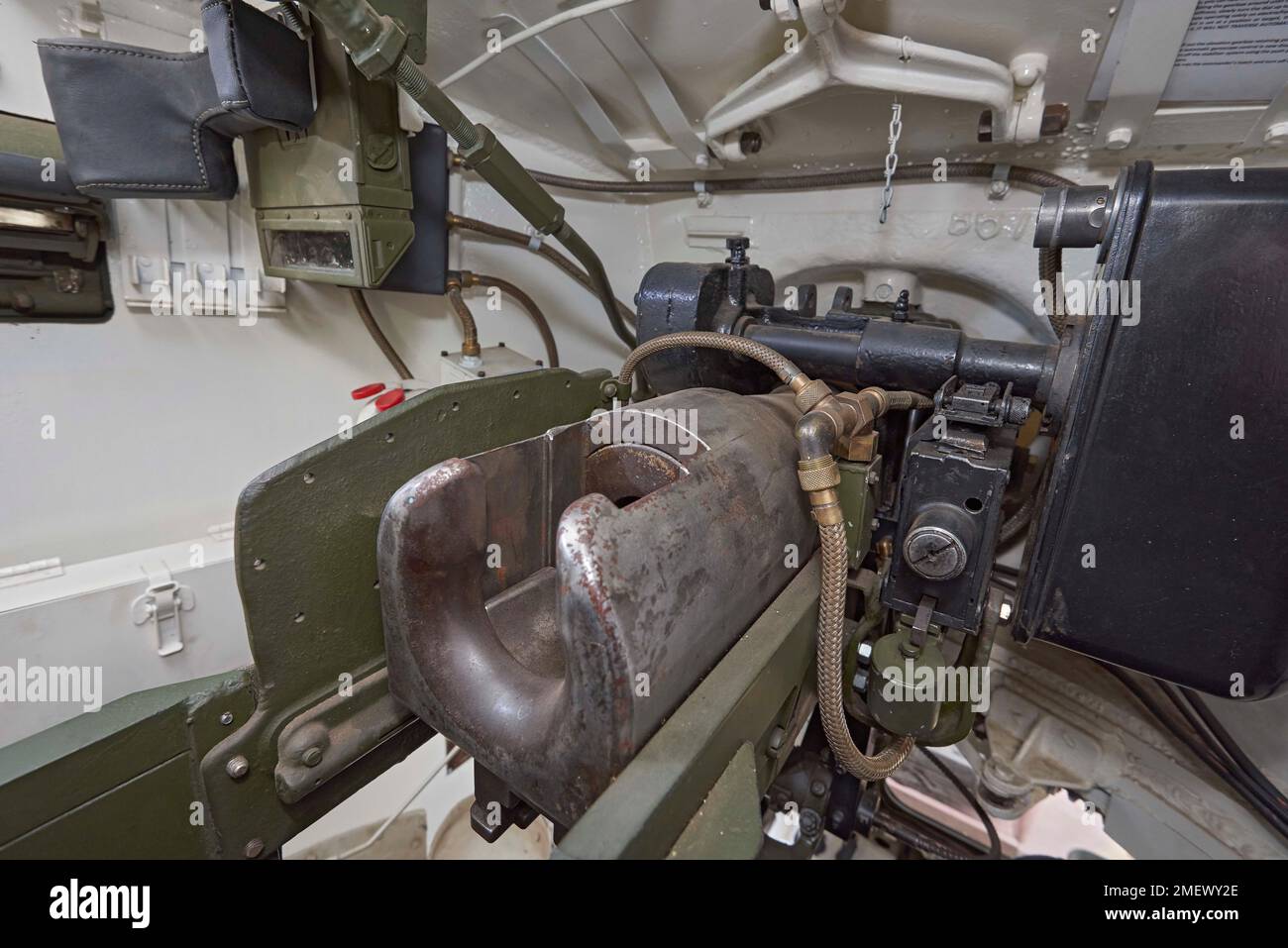 Serbatoio Stuart M3A1, otturatore principale della pistola Foto Stock