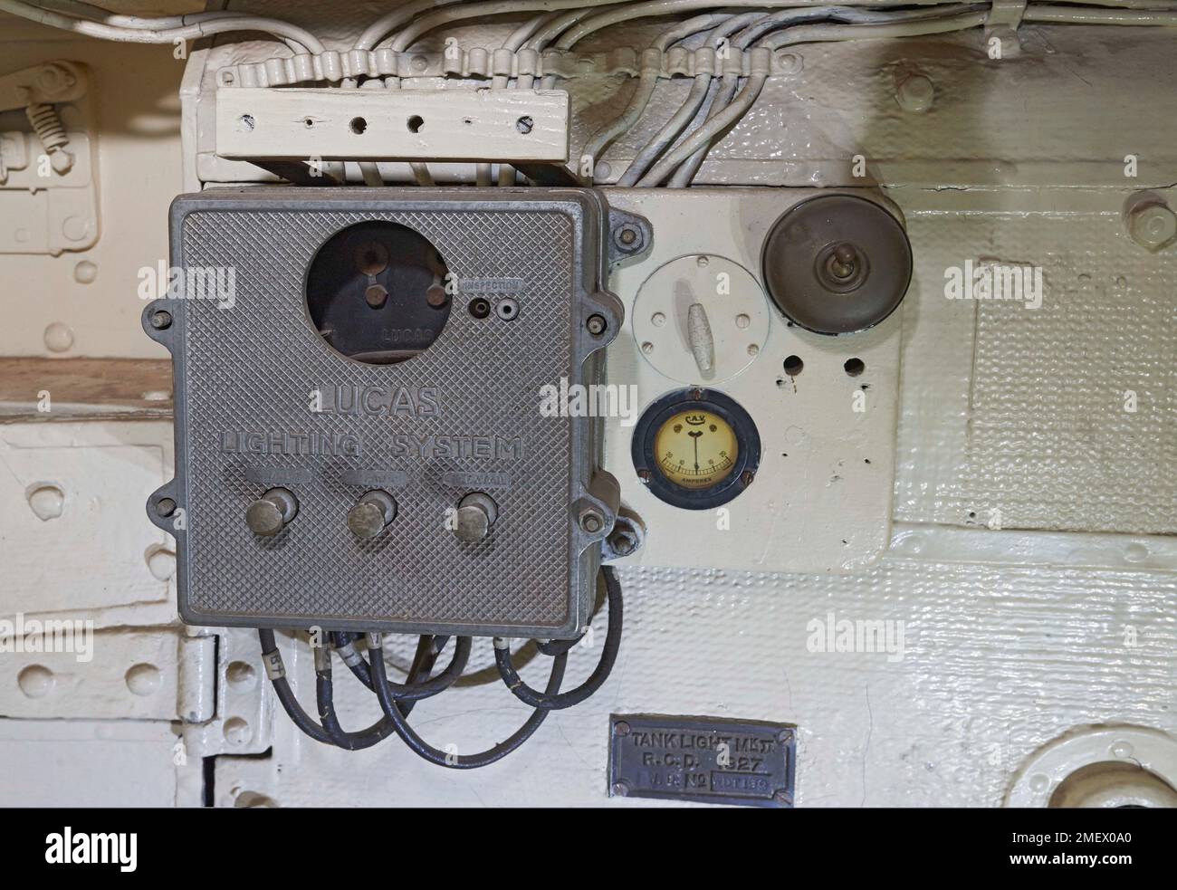 Vickers Medium Mark i, sistema di illuminazione Foto Stock