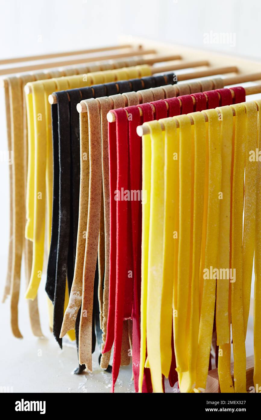 Essiccazione della pasta 1 Foto Stock