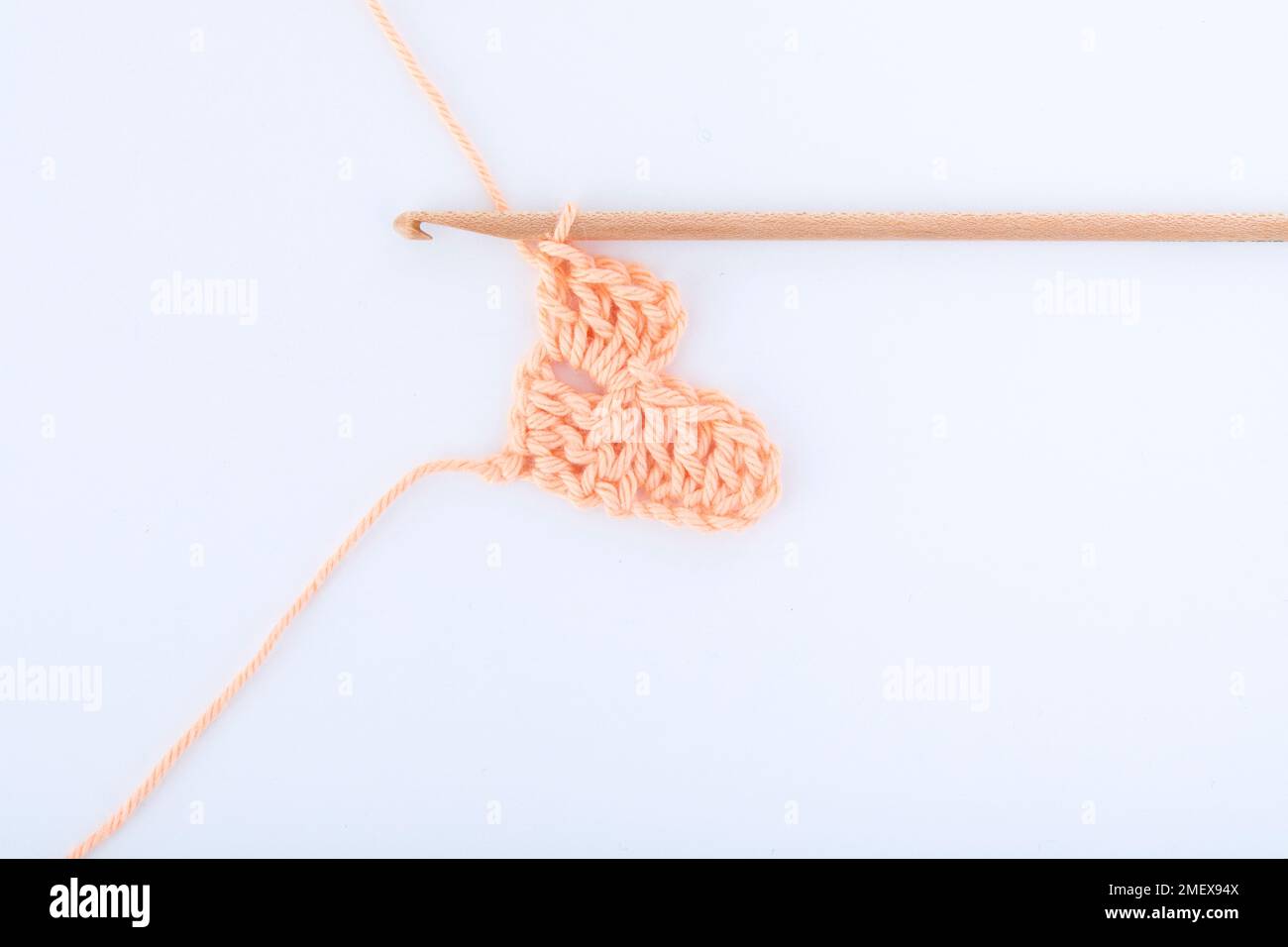 Crochet tecniche-angolo ad angolo passo da passo 5B Foto Stock