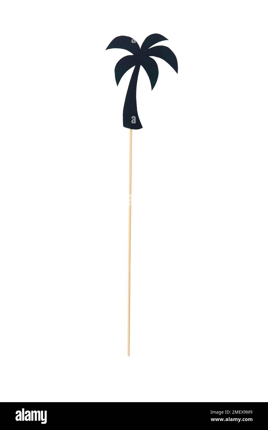 Progetto del teatro delle marionette ombra - marionetta ombra dell'albero delle palme Foto Stock