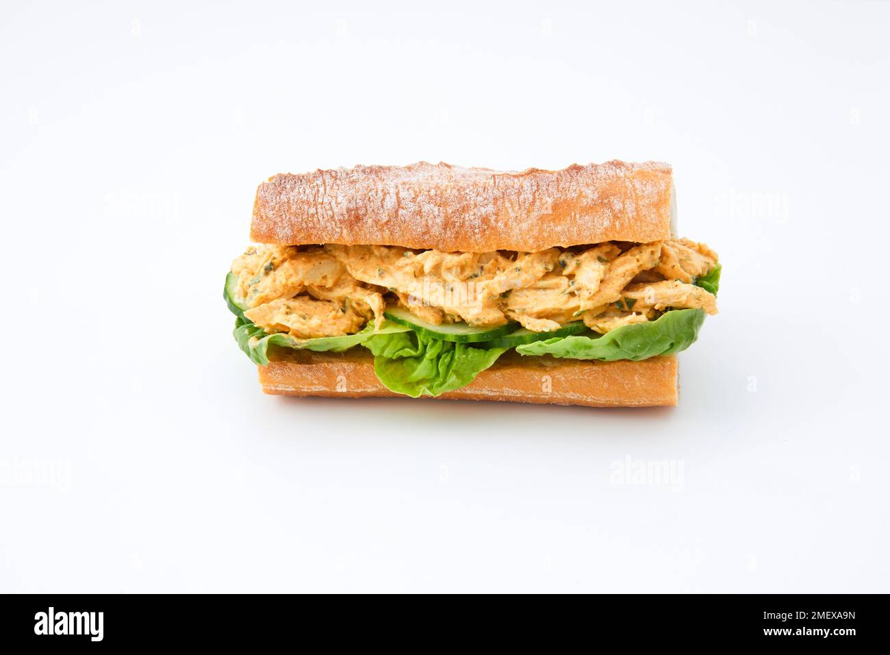 Baguette da picnic - pollo all'incoronazione Foto Stock