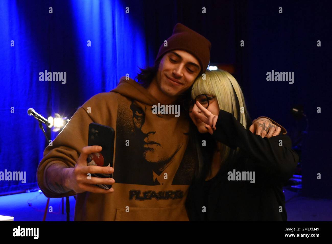 Roma, Italia. 23rd Jan, 2023. Naska durante il concerto Rebel Unplugged Tour, 23th gennaio 2023 all'Auditorium Parco della Musica di Roma. Credit: Independent Photo Agency/Alamy Live News Foto Stock