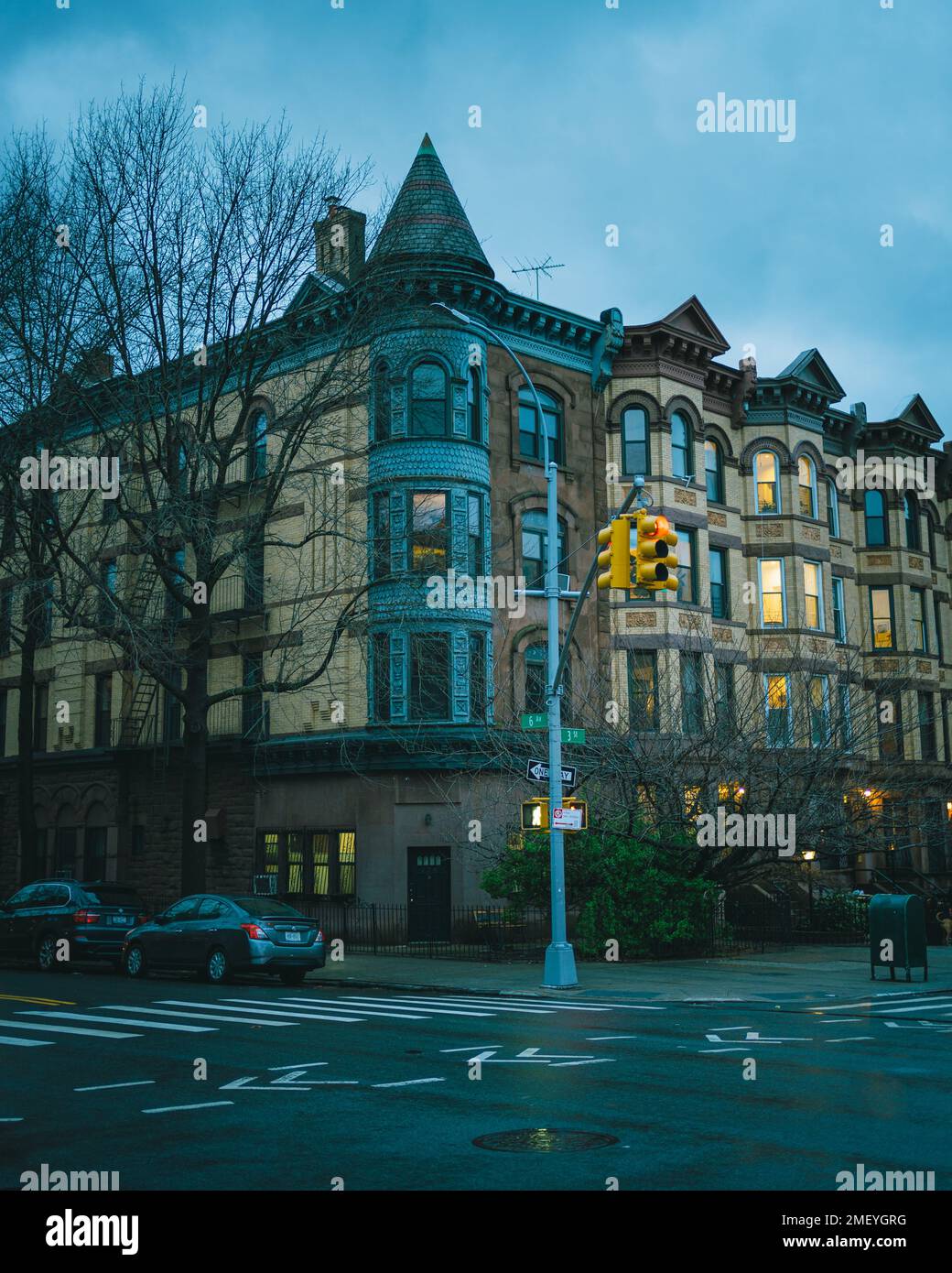 Architettura a Park Slope, Brooklyn, New York Foto Stock