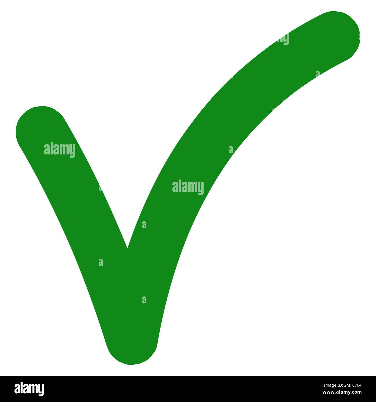 Segno di spunta verde, icona segno di spunta, casella ok votazione riuscita Illustrazione Vettoriale