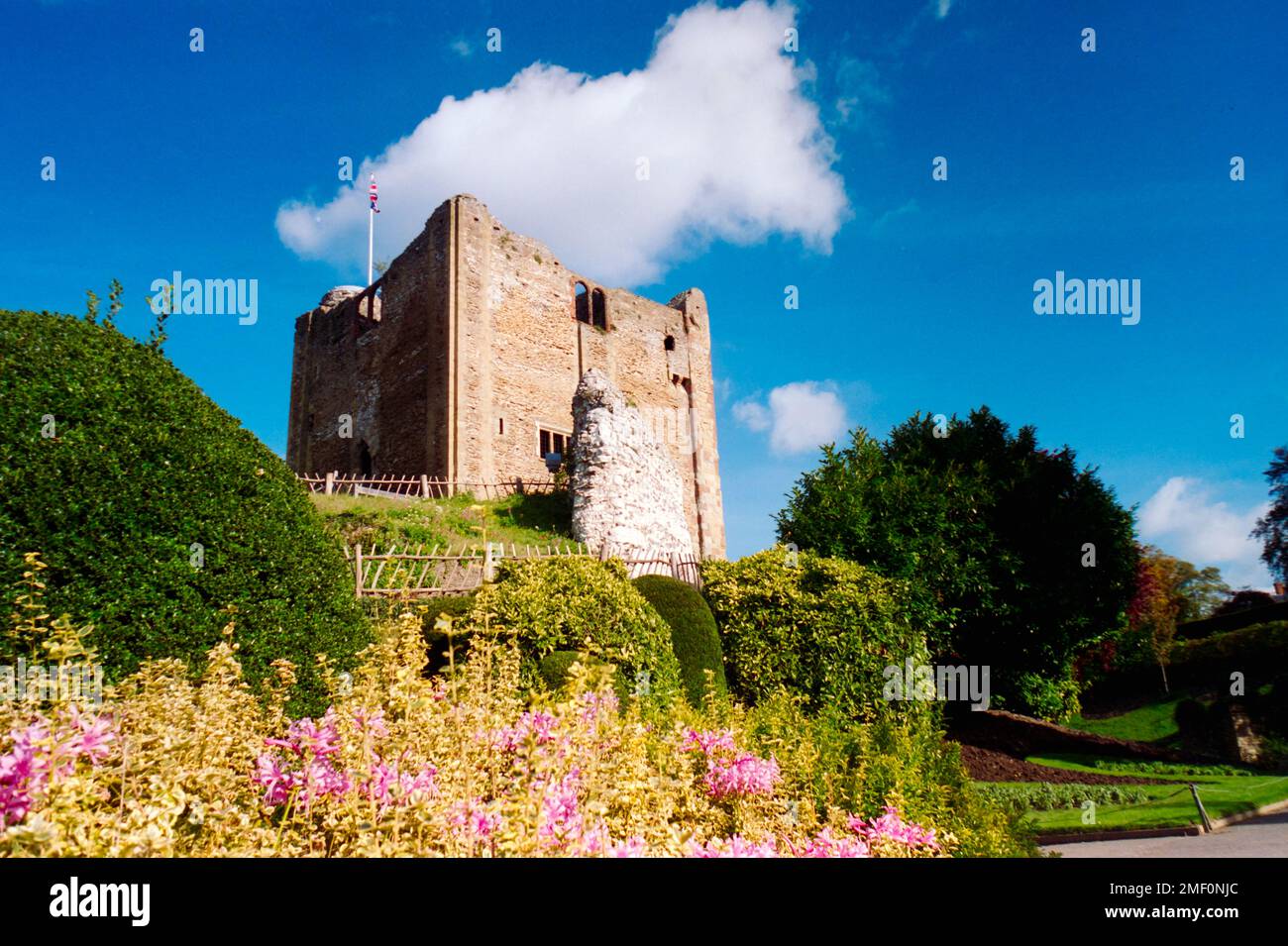 Guildford Castle Circa 1995 girato in film. Foto Stock