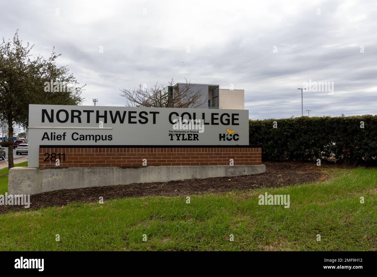 Houston Community College Alief Campus Sign Foto Stock