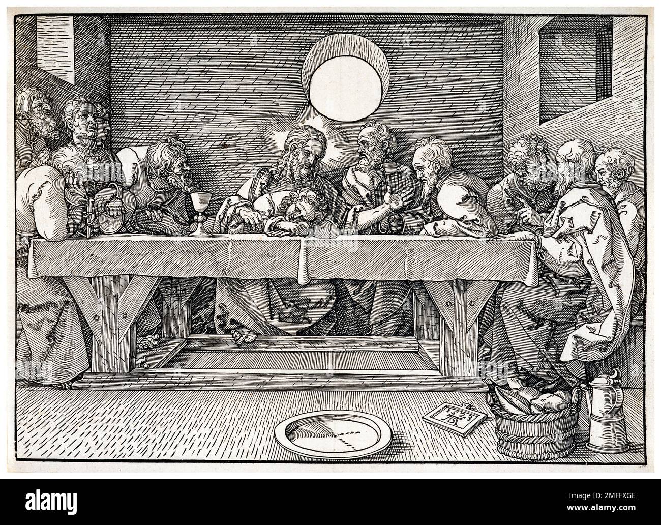 Albrecht Durer, l'ultima cena, stampa su legno, 1523 Foto Stock
