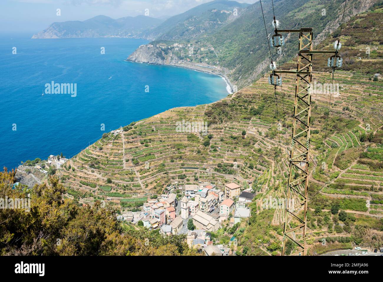 Costa delle cinque Terre, Italia Foto Stock