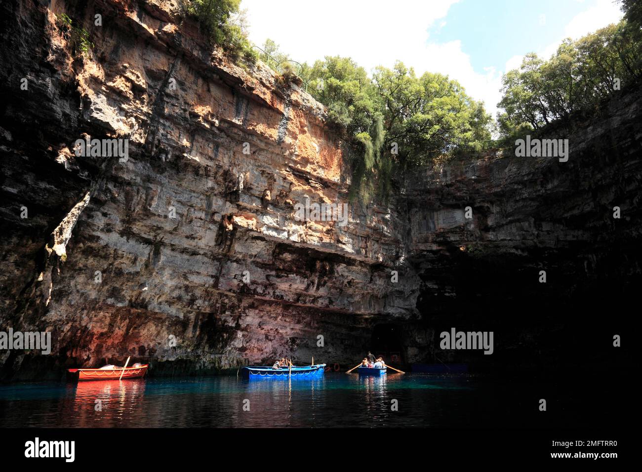 Grotta di Melissani, Cefalonia, Isole IONIE, Grecia Foto Stock