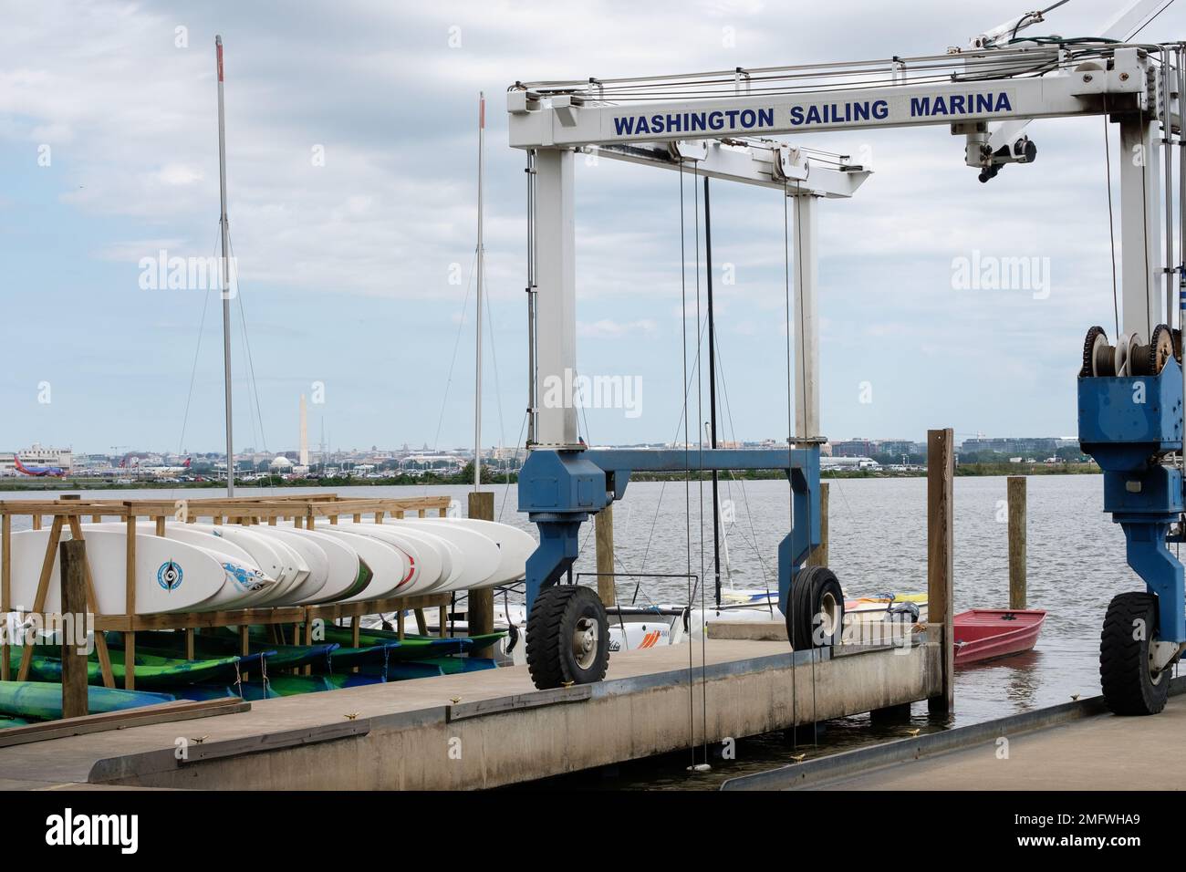 Tavole da pagaia al Washington Sailing Marina Foto Stock