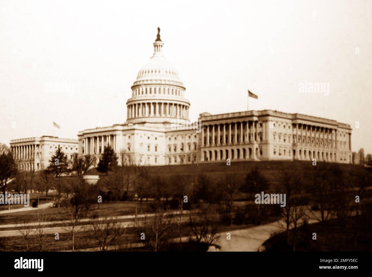 Il Campidoglio, Washington DC, Stati Uniti, periodo vittoriano Foto Stock