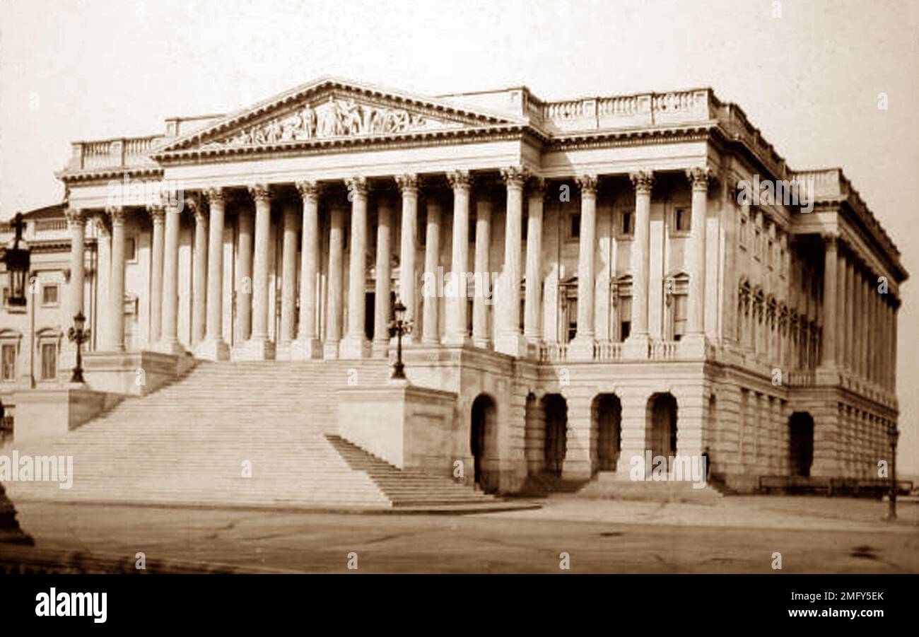 Il Senato, Washington DC, USA, periodo vittoriano Foto Stock