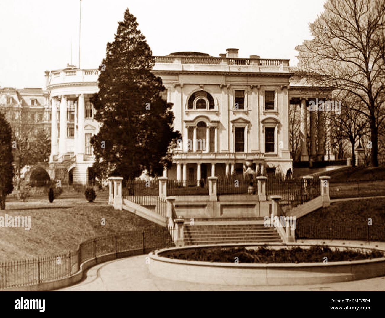 La Casa Bianca, Washington DC, Stati Uniti, periodo vittoriano Foto Stock