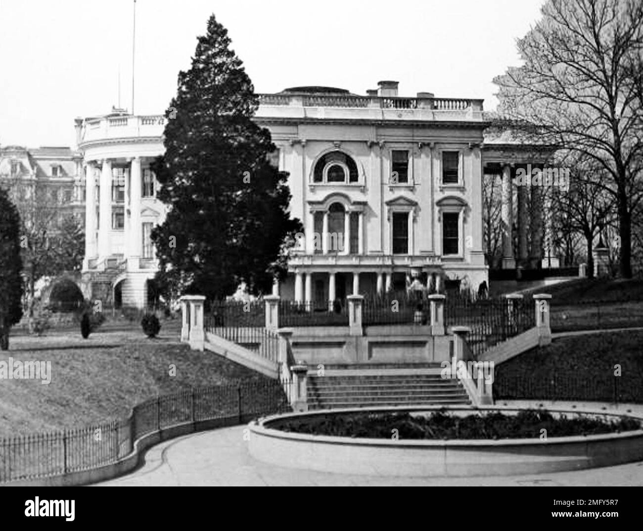 La Casa Bianca, Washington DC, Stati Uniti, periodo vittoriano Foto Stock