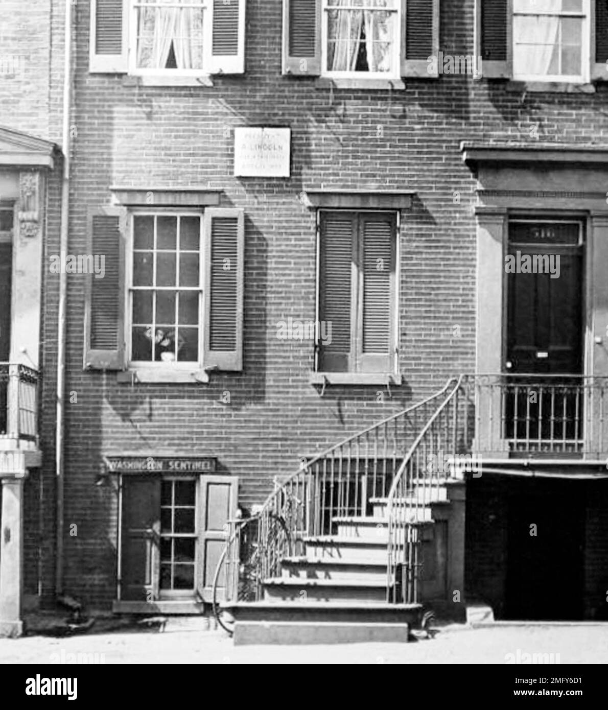 Casa dove Lincoln morì, Washington DC, USA, periodo vittoriano Foto Stock