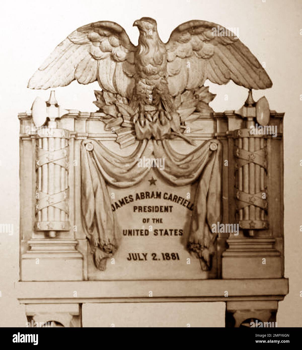 Presidente Garfield tablet, Washington DC, Stati Uniti, periodo vittoriano Foto Stock