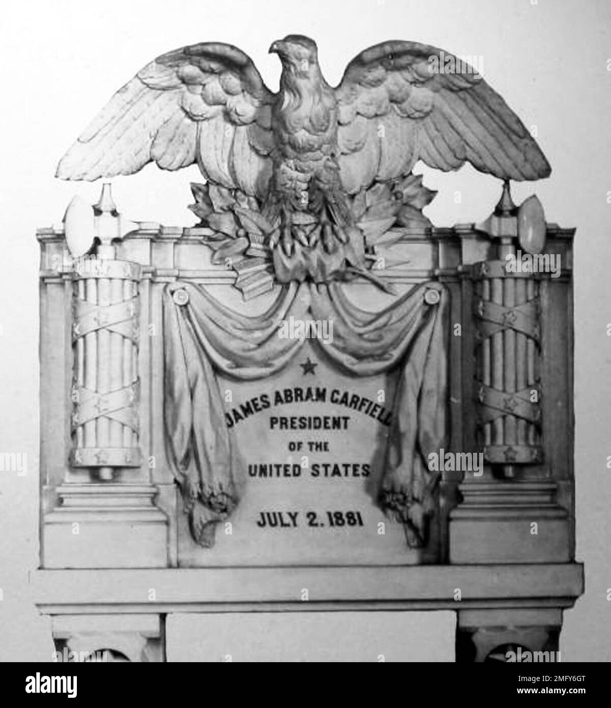 Presidente Garfield tablet, Washington DC, Stati Uniti, periodo vittoriano Foto Stock