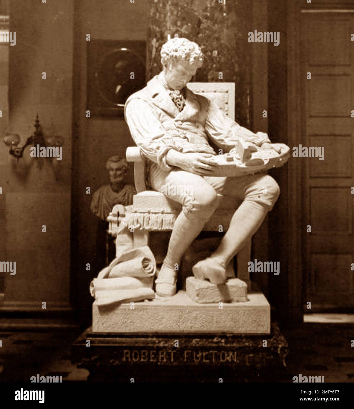 Statua di Fulton, il Campidoglio, Washington DC, USA, periodo vittoriano Foto Stock