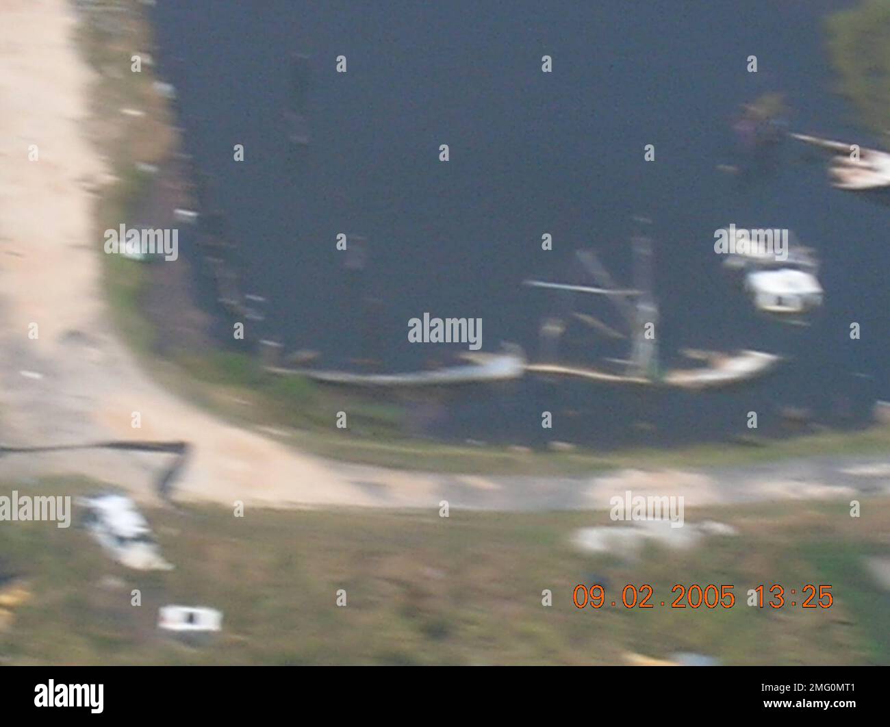 Sorvolo - Valutazione dei danni causati dall'uragano - 26-HK-208-6. Uragano Katrina Foto Stock