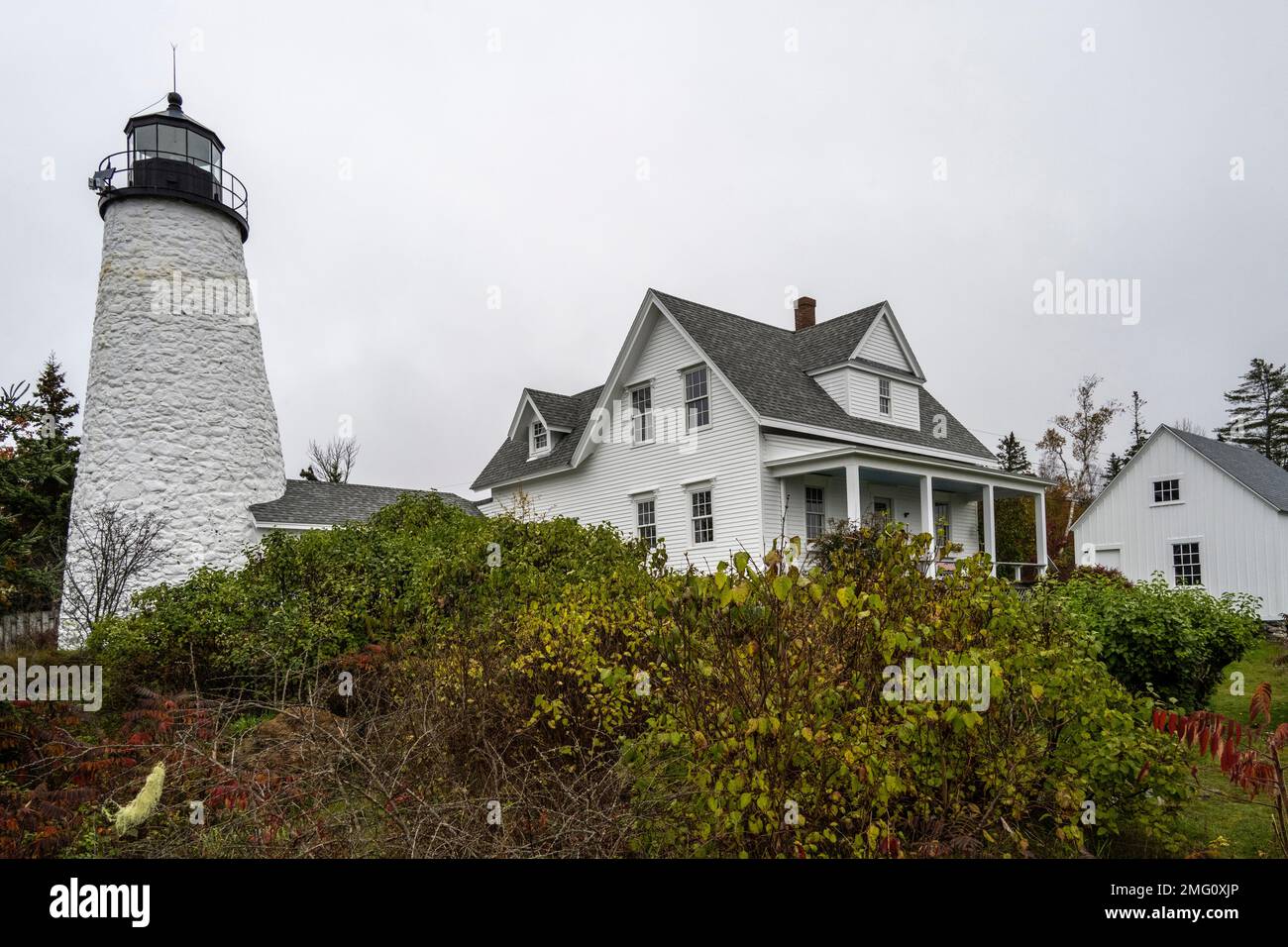 Dice o Dyce Head Light a Castine, Maine Foto Stock