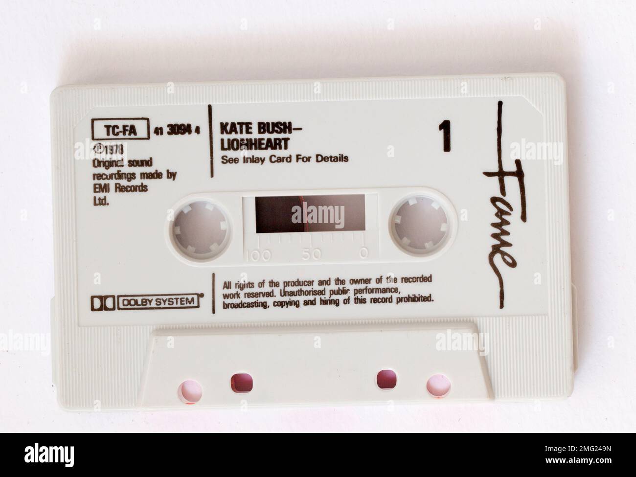 Cassetta di musica Kate Bush Lionheart Foto Stock