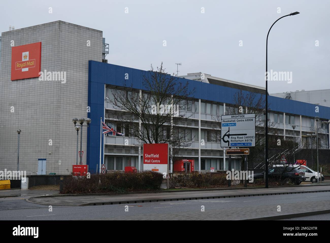 Centro postale di Sheffield in Meadowhall Road ad Attercliffe Foto Stock