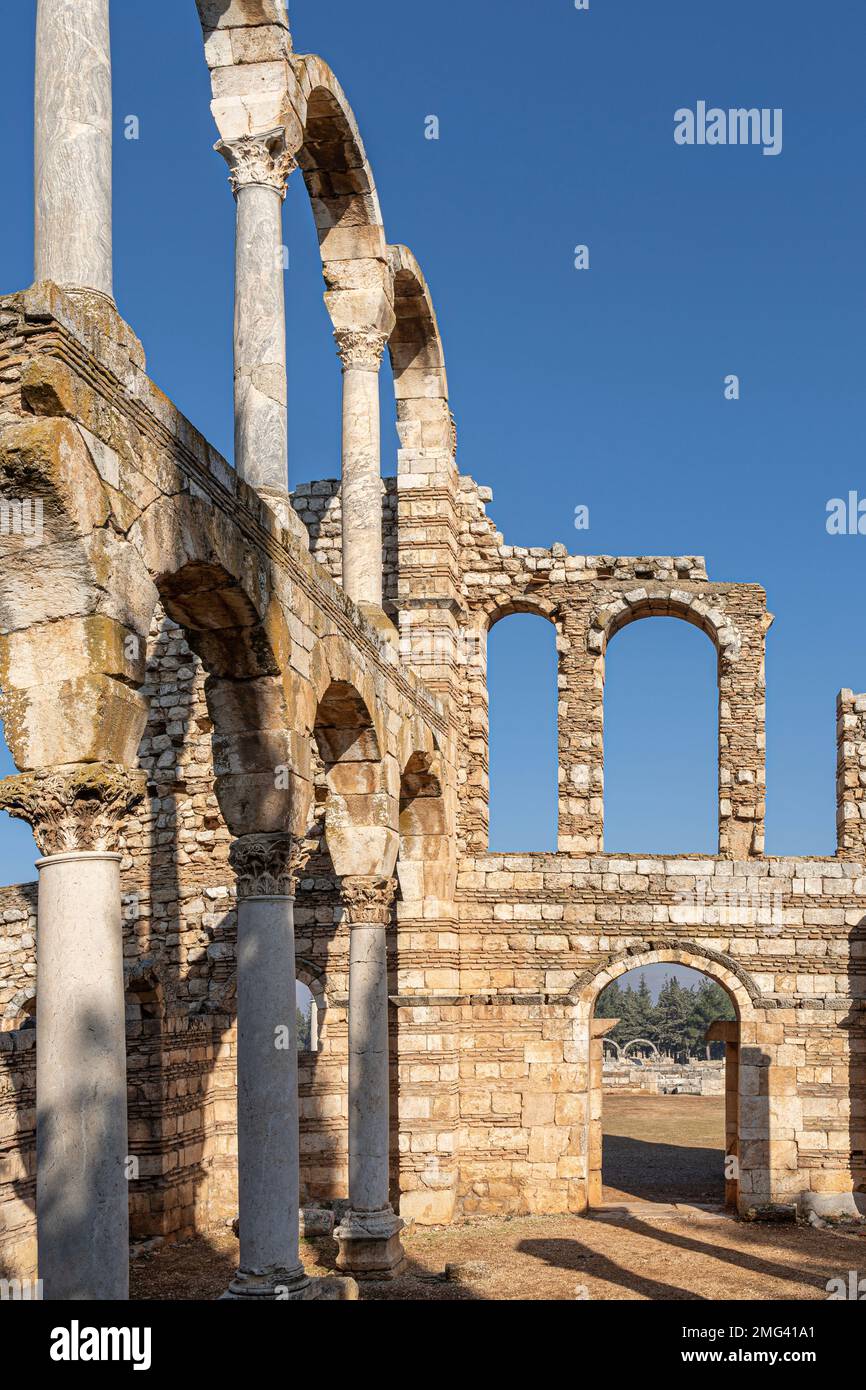 La meravigliosa città antica di Anjar, il Libano Foto Stock