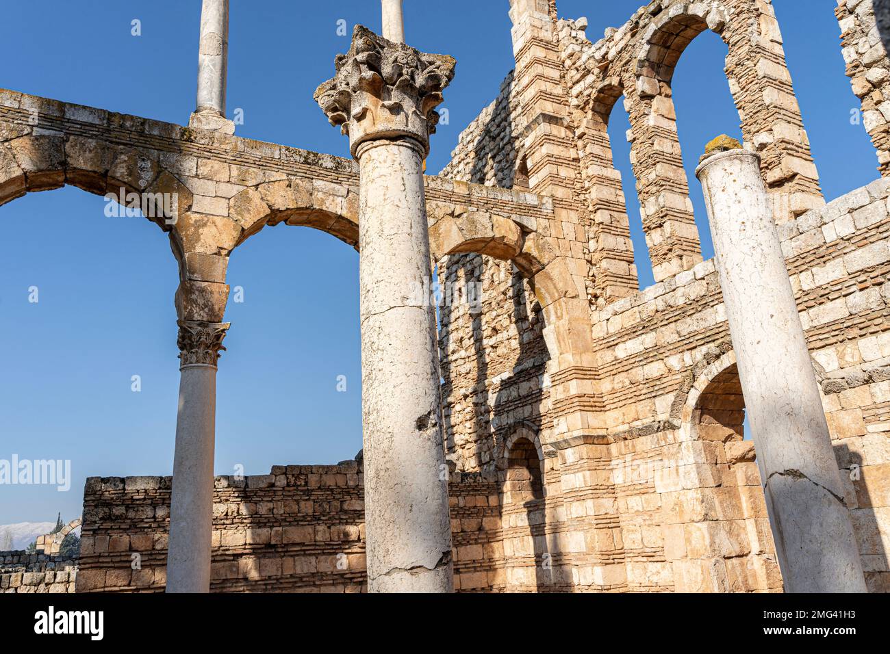 La meravigliosa città antica di Anjar, il Libano Foto Stock