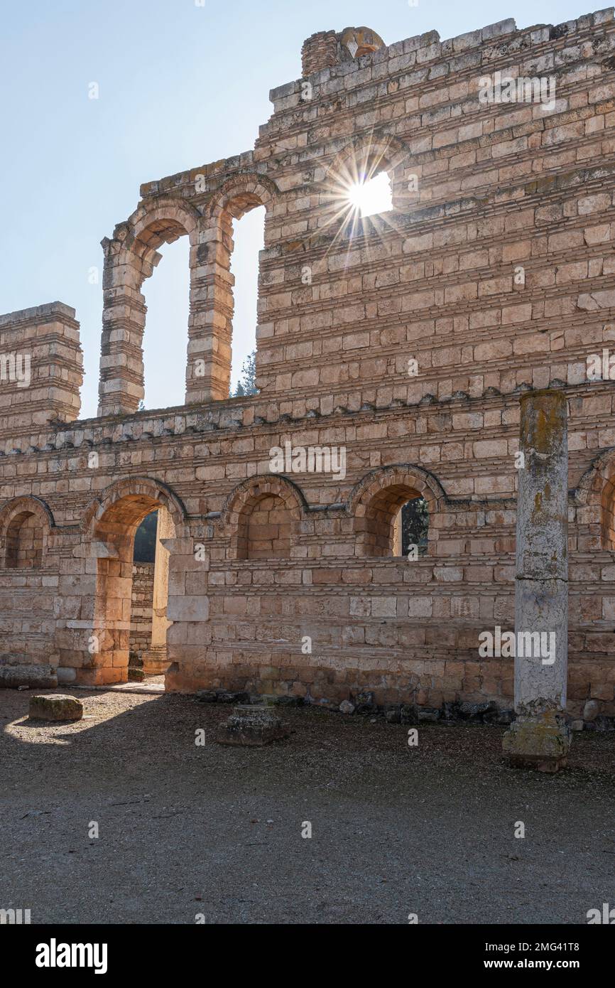 Rovine della città antica Anjar, valle di Bekaa, Libano Foto Stock