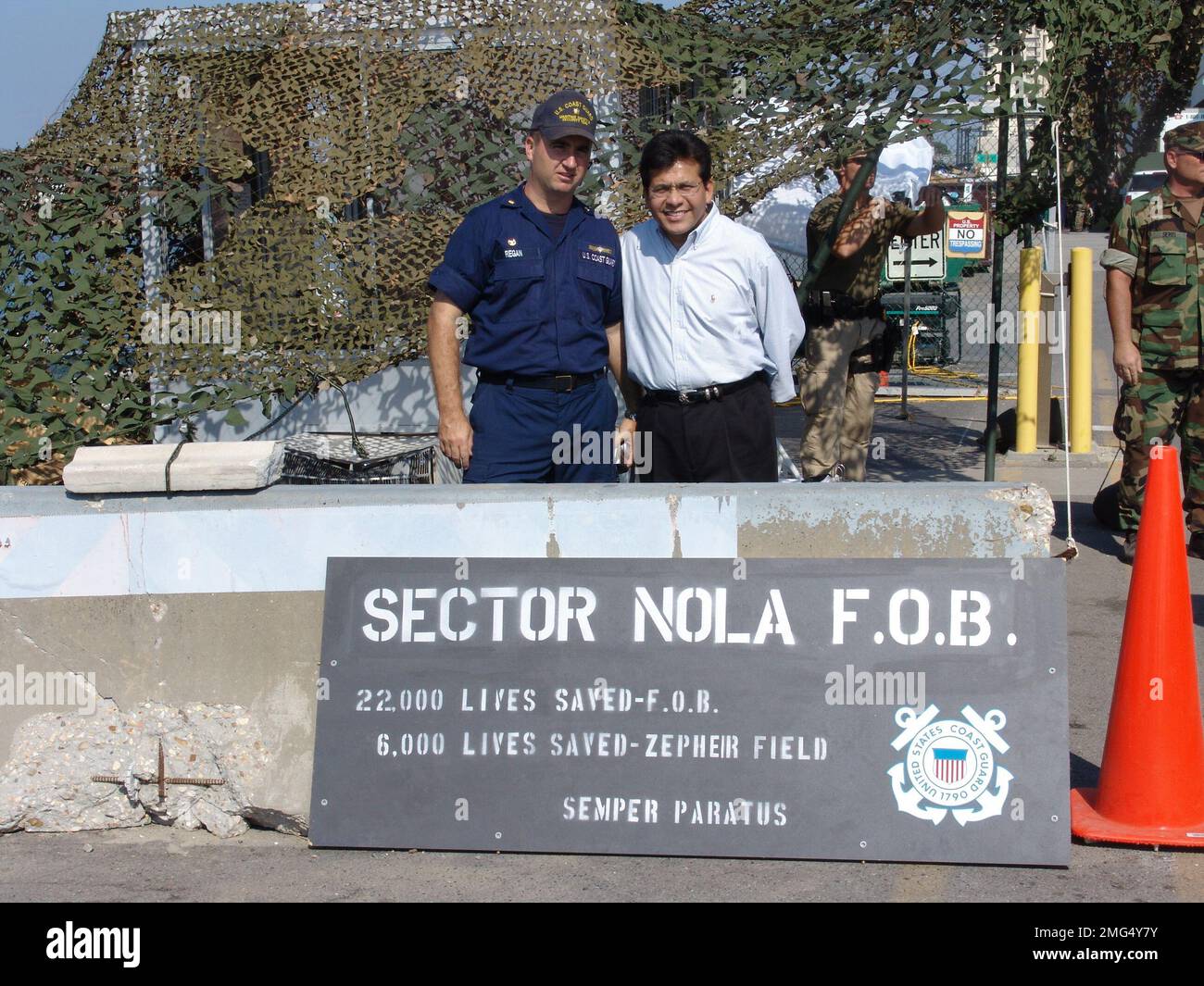 ESU Incident Command Post New Orleans - varie - 26-HK-308-140. Uragano Katrina Foto Stock