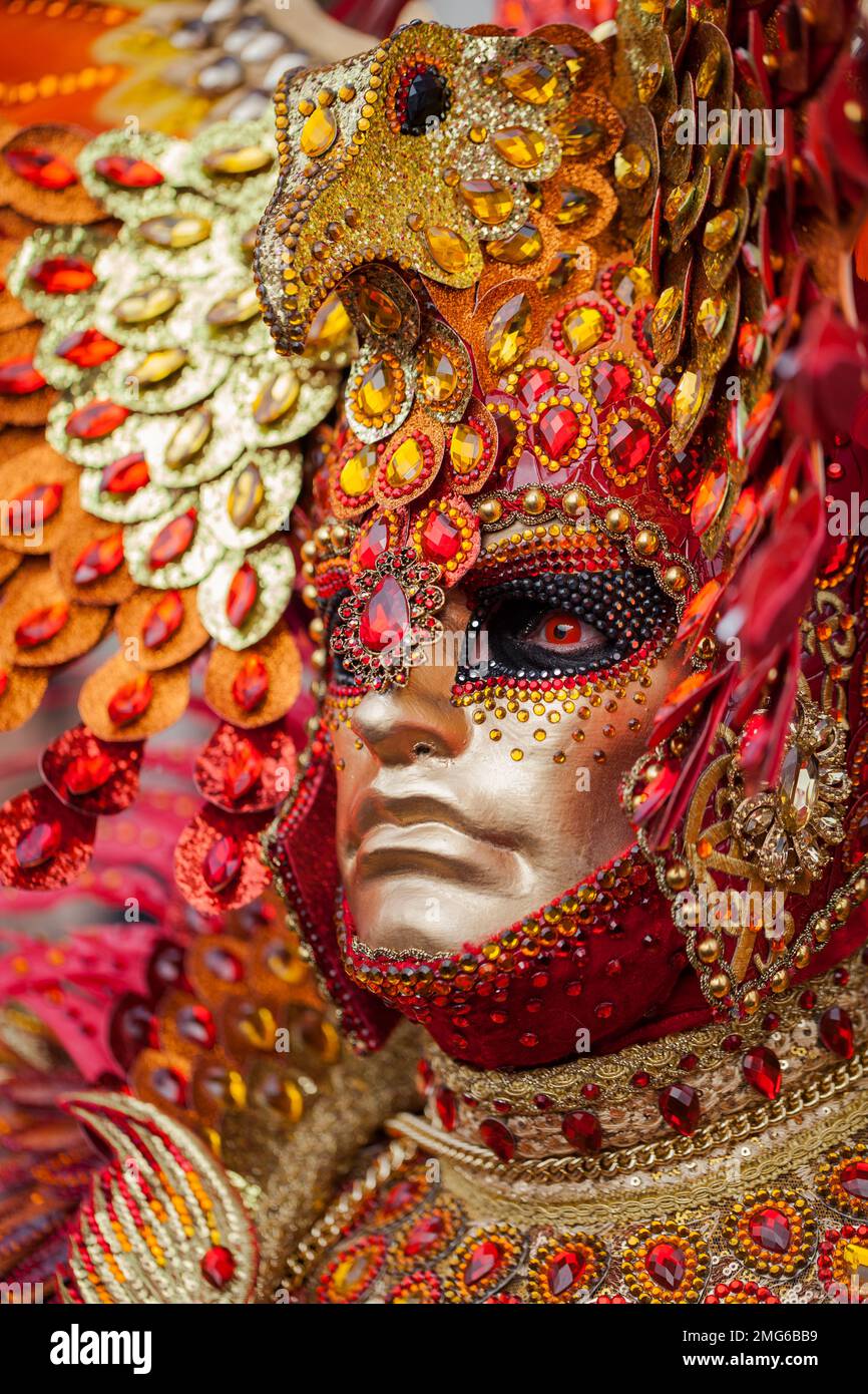 Venezia, Italia - Febbraio, 2019: Carnevale di Venezia, tradizione e festa  tipica italiana con maschere in Veneto Foto stock - Alamy