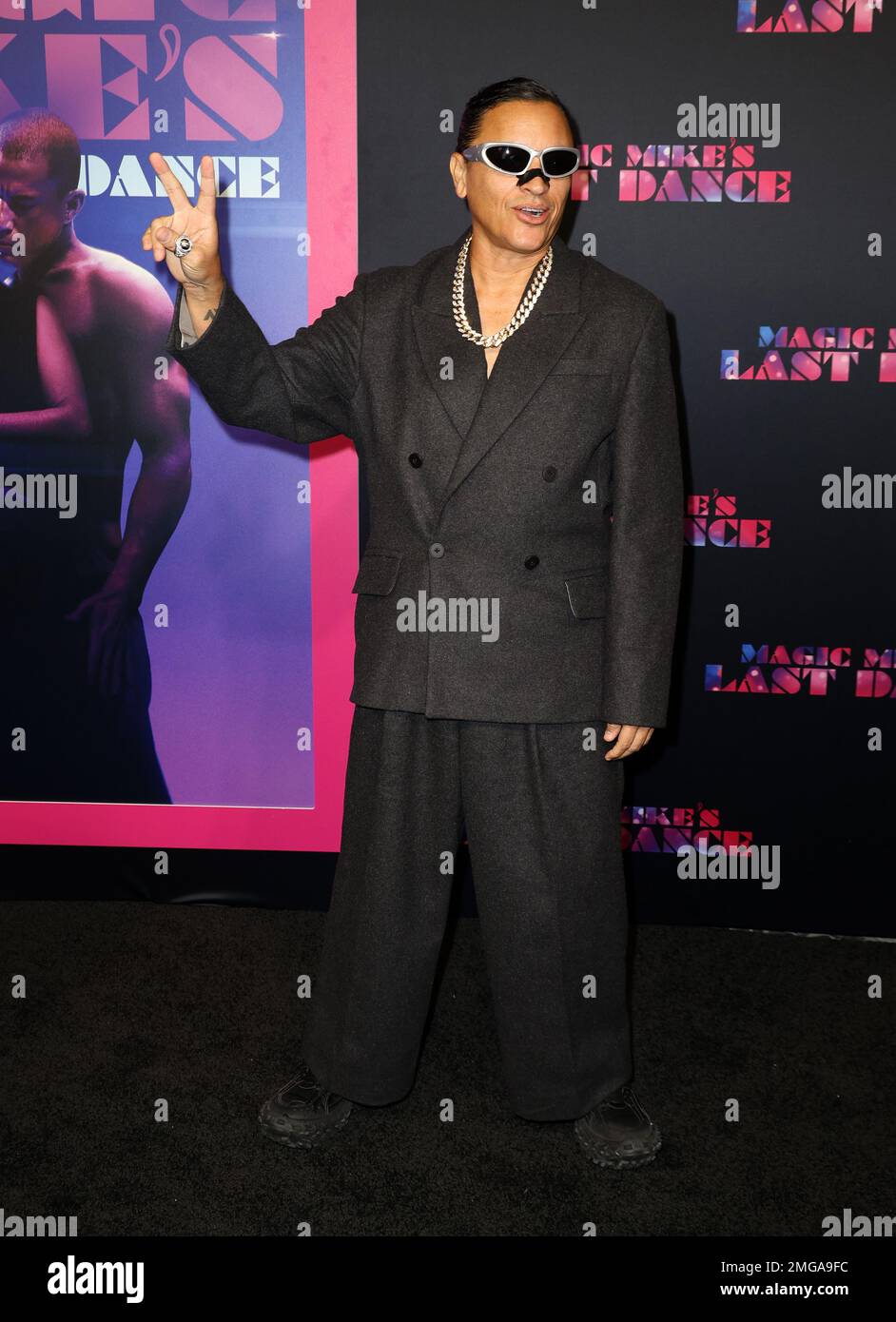 Miami, Stati Uniti d'America. 25th Jan, 2023. MIAMI BEACH, FL - 25 GENNAIO: Elvis Crespo partecipa alla prima mondiale "Magic Mike's Last Dance" il 25 Gennaio 2023 a Miami Beach, Florida. (Foto di Alberto E. Tamargo/Sipa USA) Credit: Sipa USA/Alamy Live News Foto Stock