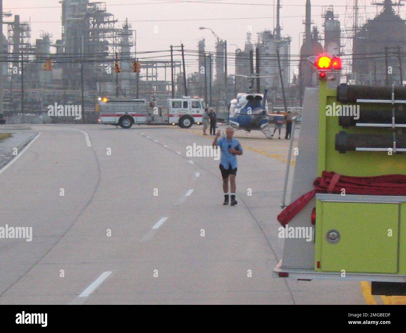 Raffineria Sabine - 26-HK-258-3. Uragano Katrina Foto Stock