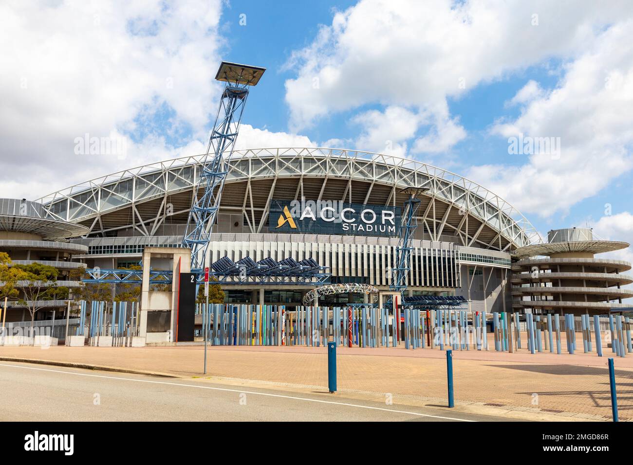 Lo stadio Australia, lo stadio olimpico del Sydney Olympic Park, ora  conosciuto come Accor Stadium, è di proprietà del governo del NSW, Sydney,  NSW, Australia Foto stock - Alamy