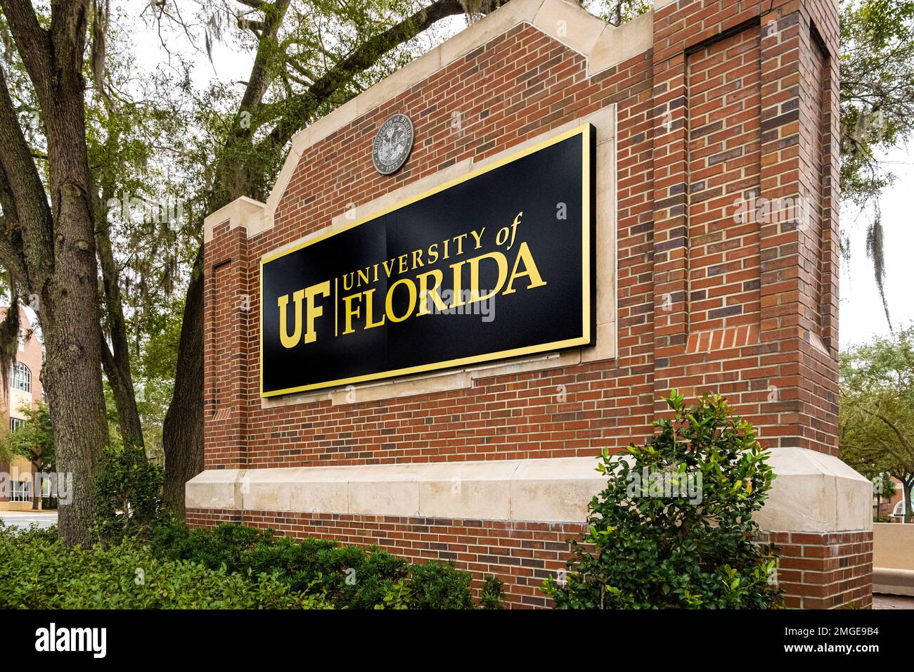 L'università della Florida firma al ben Hill Griffin Stadium a Gainesville, Florida. (USA) Foto Stock