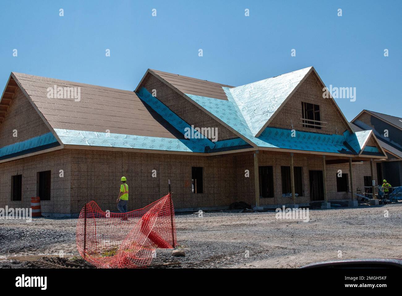La costruzione continua sui cottage residenti nel campus del Canandaigua VA Medical Center 24 agosto 2022. I cottage fanno parte della fase 2 della costruzione, che è prevista per essere completata nel 2024. Foto Stock