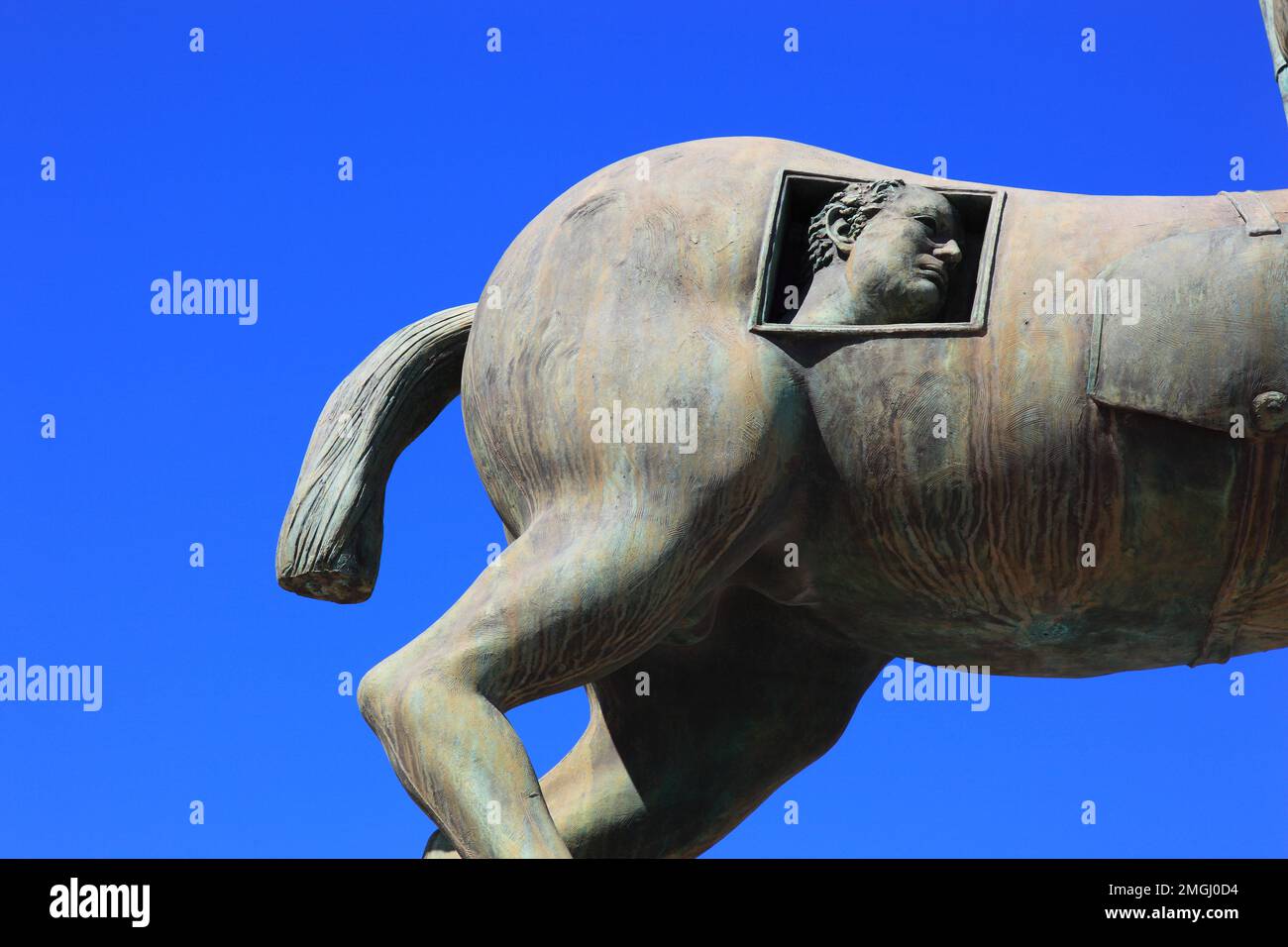 Statua von Centaur auf dem Gebiet des Forum, Kentaur, Mischwesen der griechischen Mythologie aus Pferd und Mensch, Pompeji, Antike Stadt in Kampanien Foto Stock