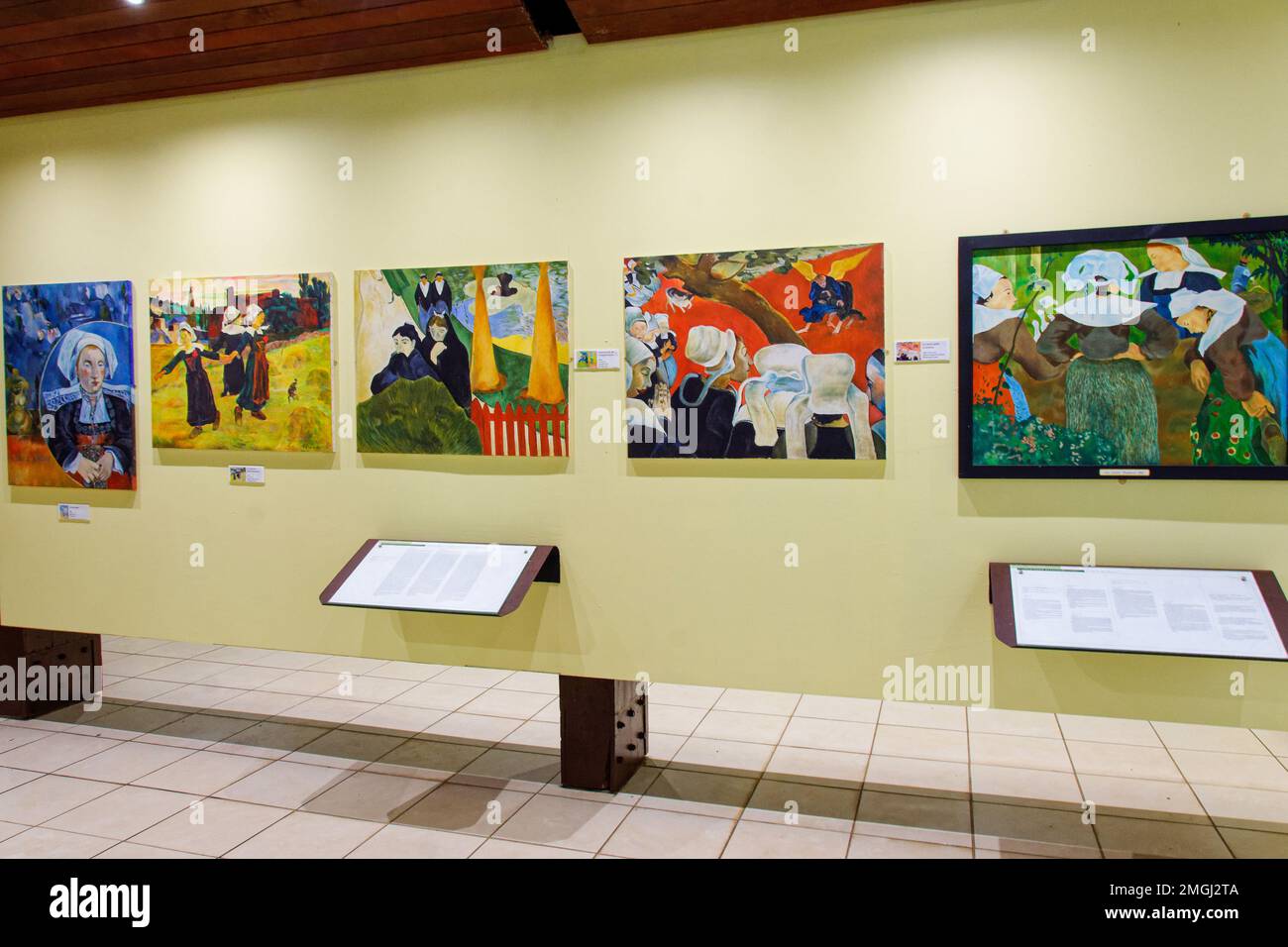 Polinesia Francese, Hiva Oa: Il Centro Culturale Paul Gauguin Foto Stock