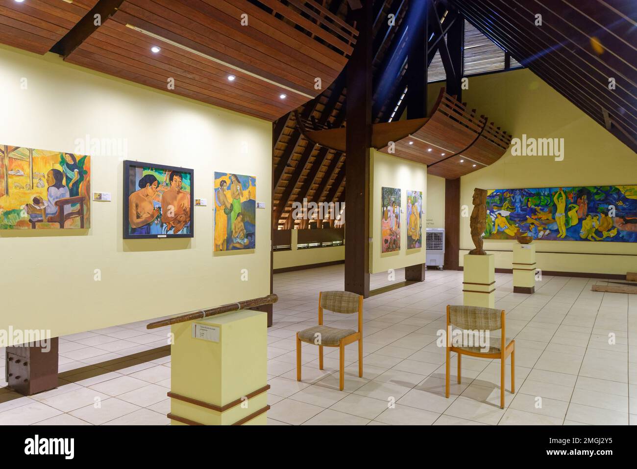 Polinesia Francese, Hiva Oa: Il Centro Culturale Paul Gauguin Foto Stock