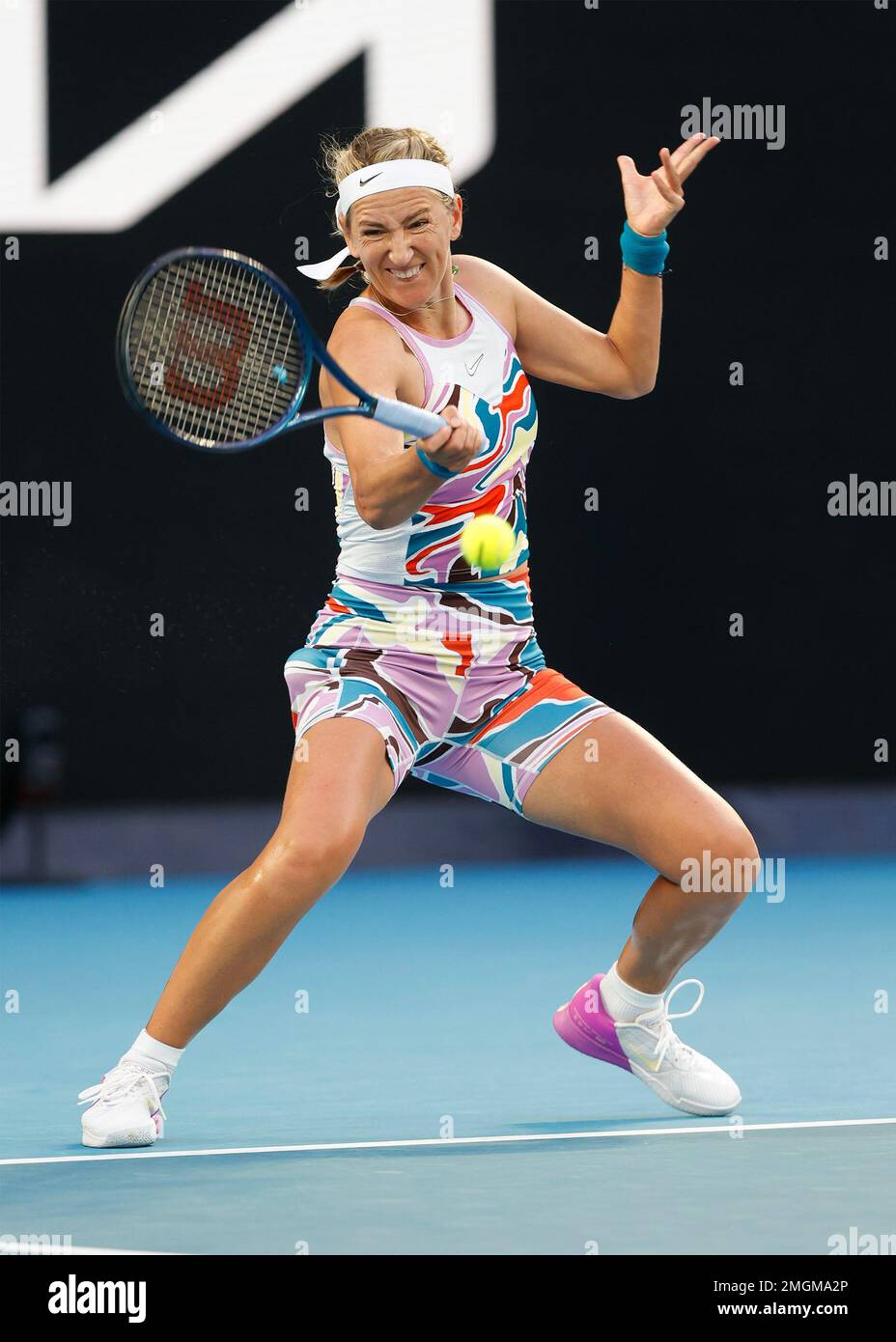 Melbourne, Australia. 26th. Gennaio 2023.Victoria Azarenka in azione durante il torneo Australian Open al Melbourne Park di giovedì 26 gennaio 2023. © Juergen Hasenkopf / Alamy Live News Foto Stock