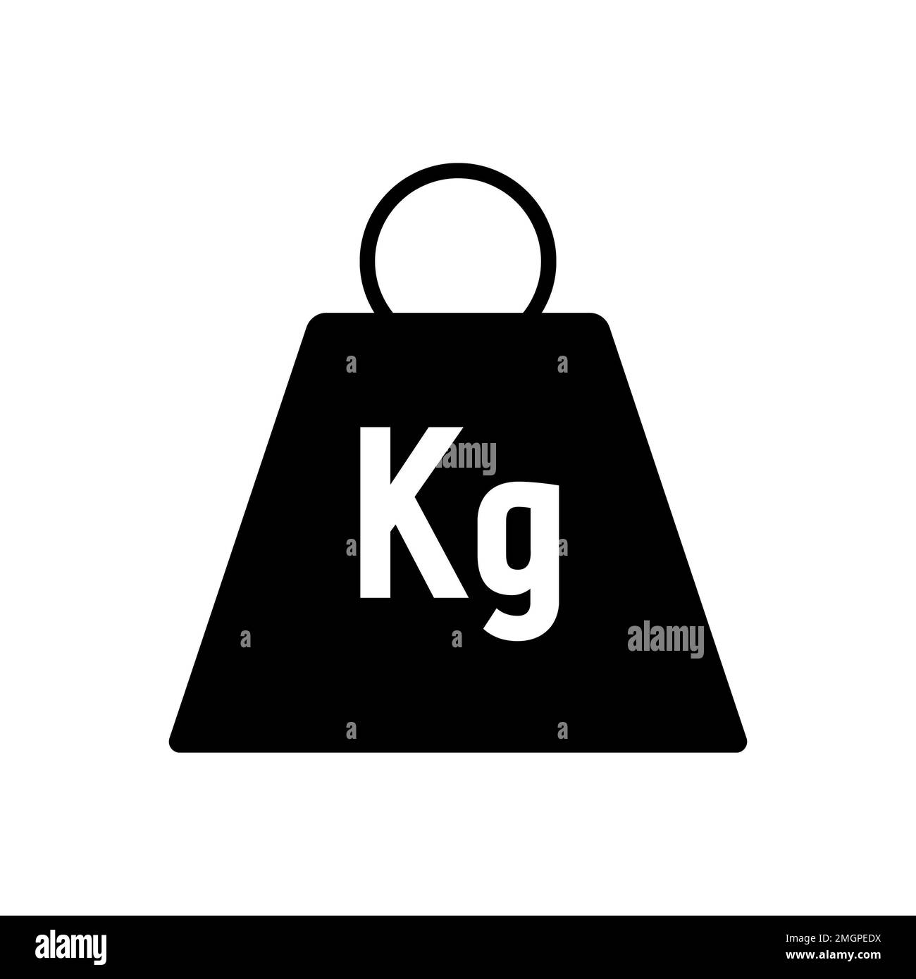 Immagine di un'icona di peso di kg in scala di grigi Foto stock - Alamy