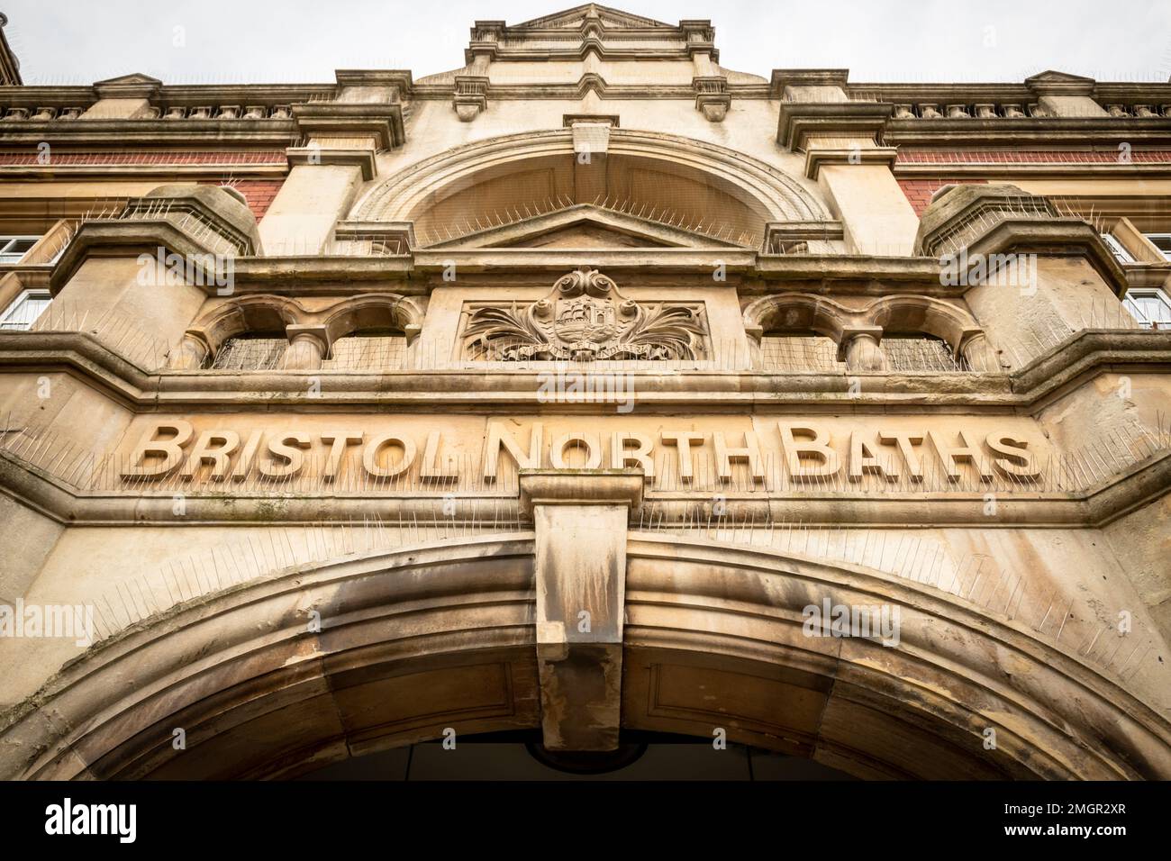 Facciata esterna dell'edificio Bristol North Baths, Bristol, Regno Unito, 2022 Foto Stock