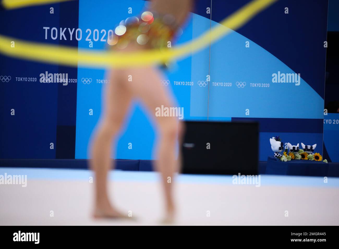 06 AGOSTO 2021 - Tokyo, Giappone: Ginnastica ritmica individuale all-around Qualification ai Giochi Olimpici di Tokyo 2020 (Photo: Mickael Chavet/RX) Foto Stock