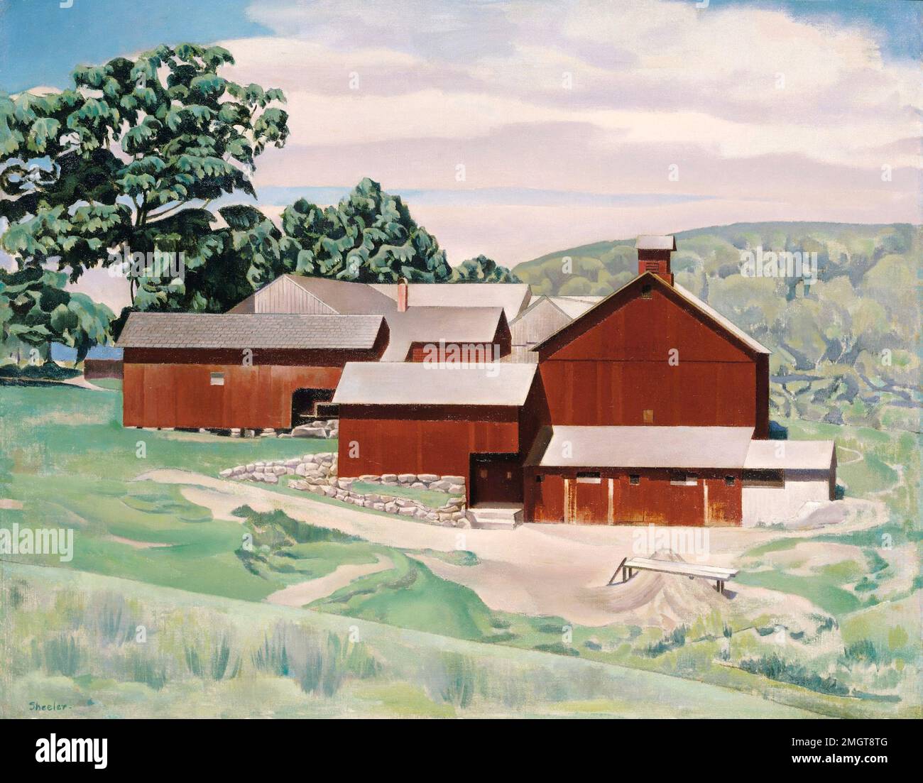 Charles Sheeler - Connecticut Barns Foto Stock